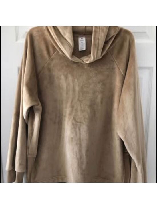 unknown Tops - New No Tags Plush Velour Hooded Pullover Soft Warm Cozy Chic XXL